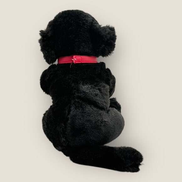 Build-A-Bear Black Lab Plush Puppy Dog with Red Collar 13" Stuffed Animal Toy - Picture 4 of 7